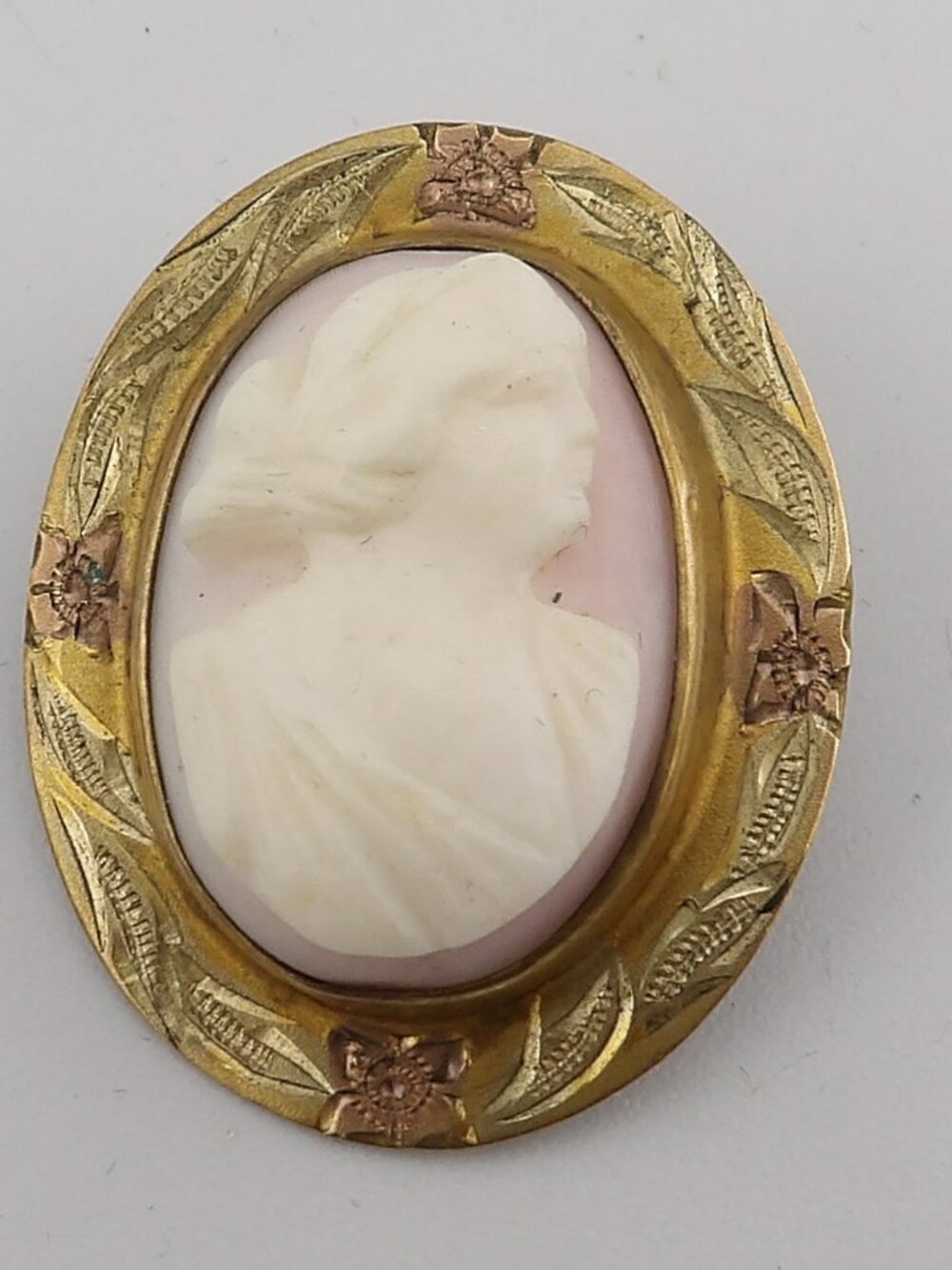 Vintage Natural Shell Carved CAMEO Brooch/Pin